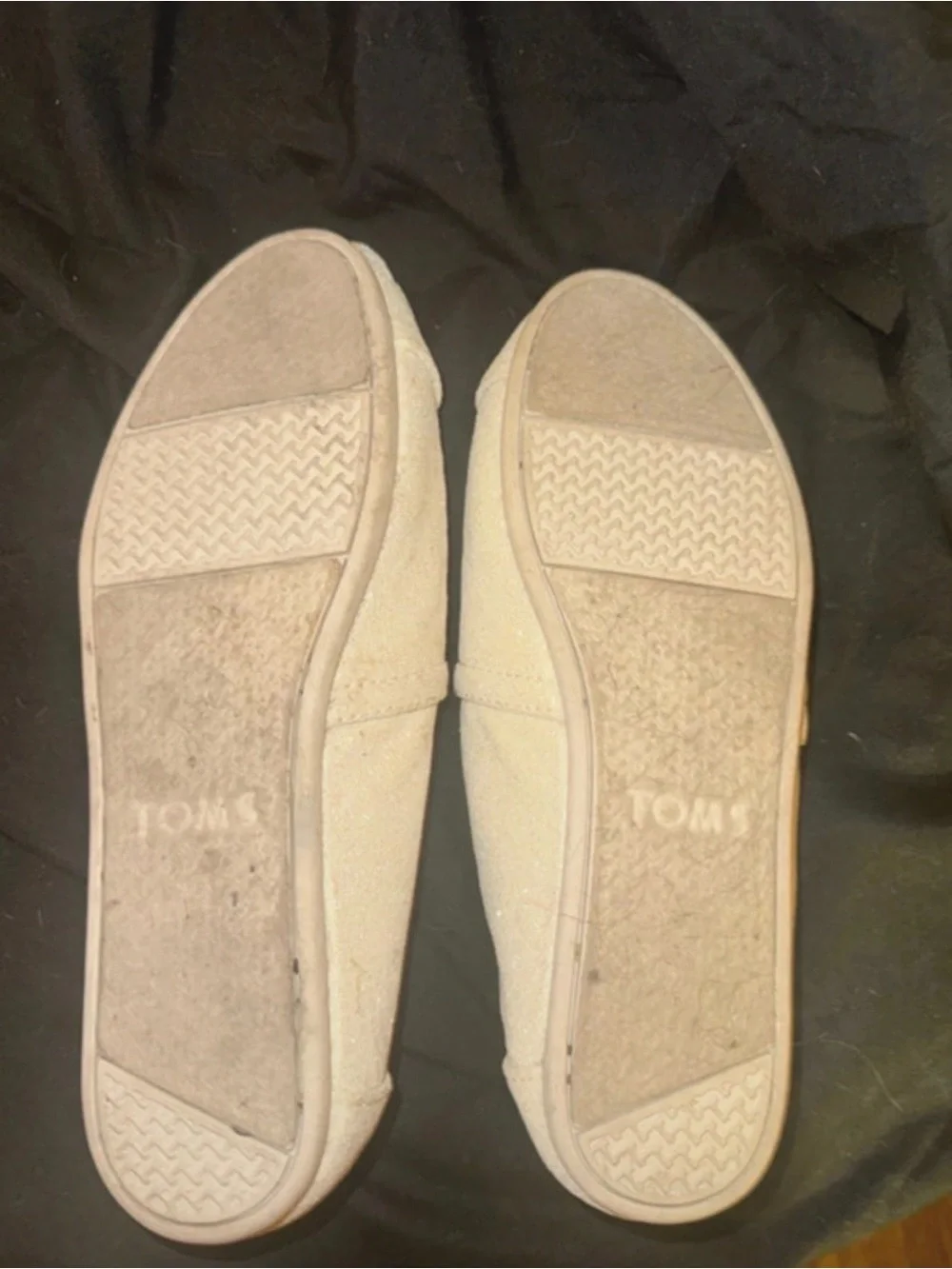 TOMS Wedding Collection Glitter Classic Alpargata Shoes Size 7